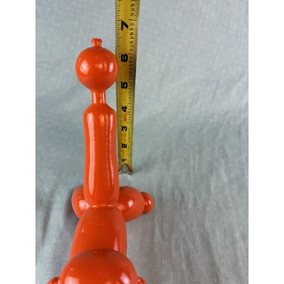 Ceramic Balloon Dog Blue Retro Pop Art Figurine Collectible Jeff Koons Style - Picture 3 of 8